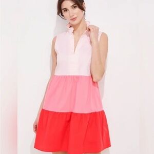 Vineyard Vines Kentucky Derby Pink Colorblock Limited Edition Mini Dress